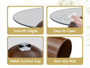 Nesting Coffee Table Set of 3 with Glass Desktop