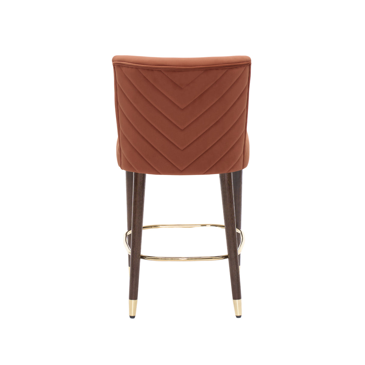 27-Inch Modern Counter Stool with Fabric Seat and Footrest