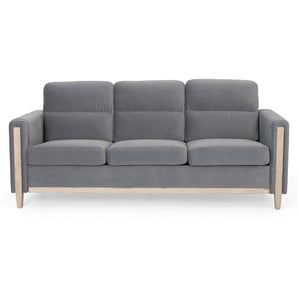 Comfortable Solid Wood Three-Seater Sofa