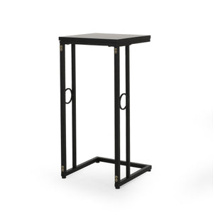 Essex Set of 2 Modern Black Metal End Tables