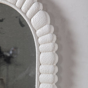 24"x36" Oval Scalloped Wall Mirror