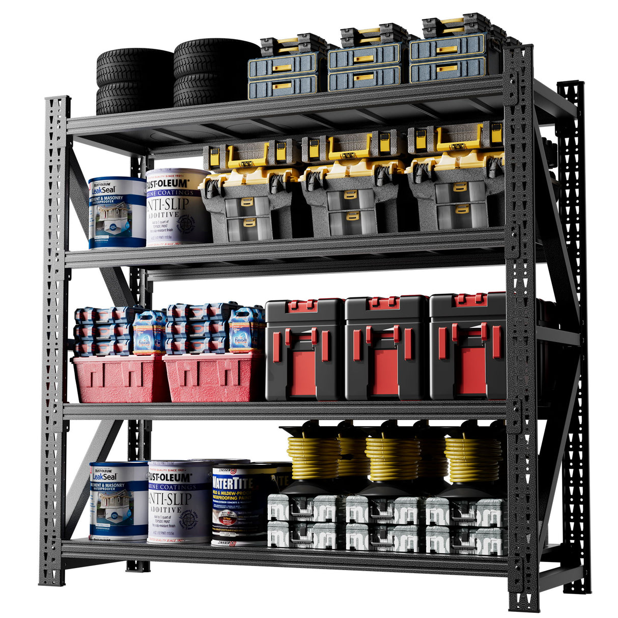 Heavy Duty 4 Shelf Garage Shelving Unit