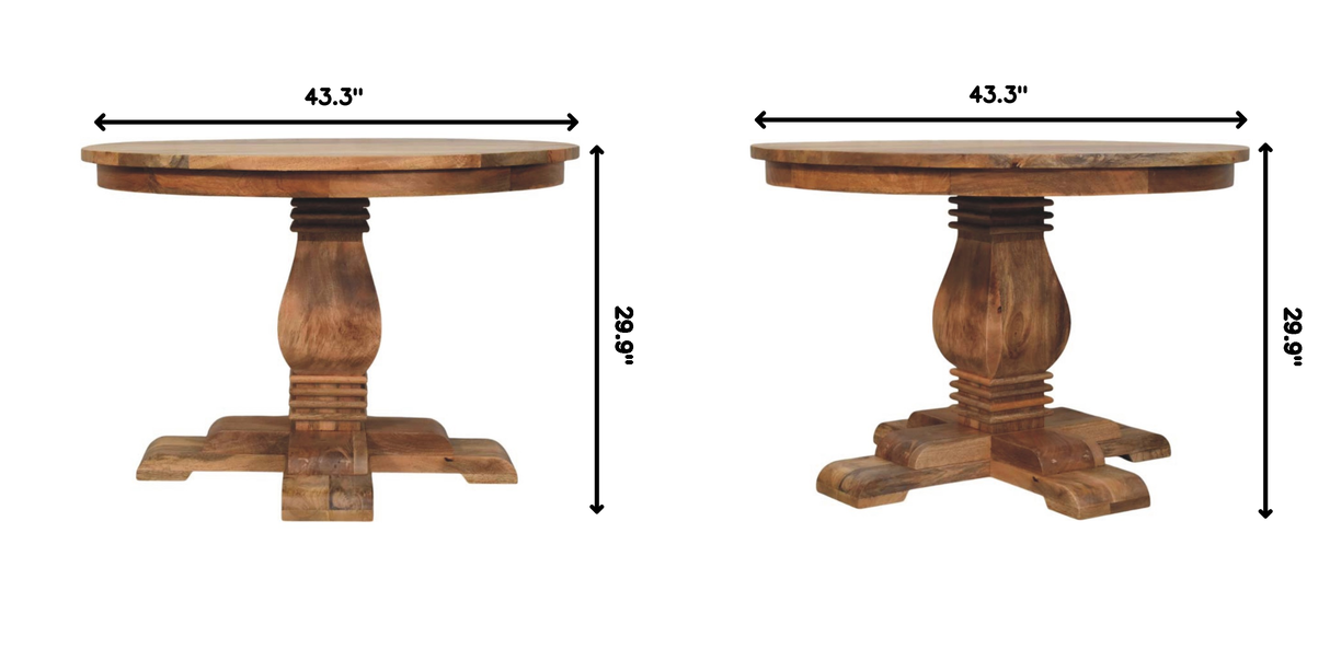 Solid Wood Valentina Round Dining Table