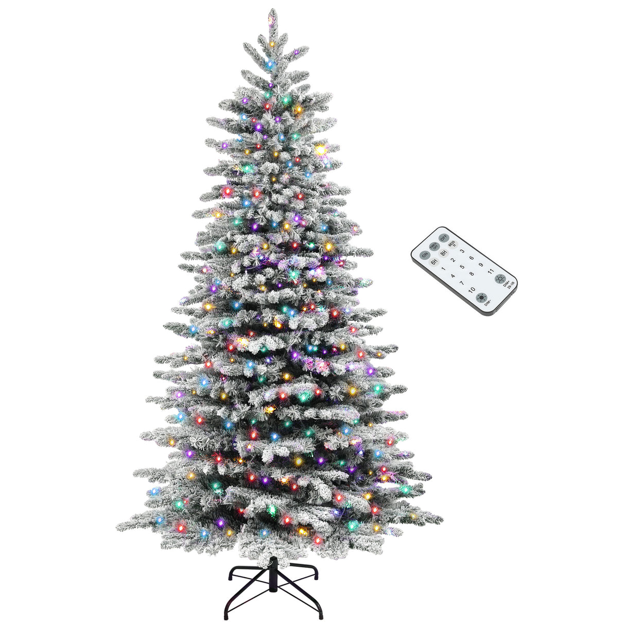 6.5ft Snow Flocked Artificial Christmas Tree