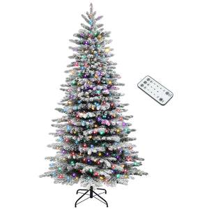 6.5ft Snow Flocked Artificial Christmas Tree