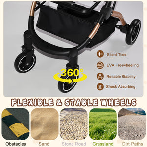 Pet Stroller for Dogs and Cats, 2-in-1 Detachable Foldable Design
