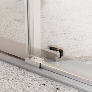 Frameless, Single Sliding Soft Close Shower Doors, 5/16" Sgcc Tempered Glass