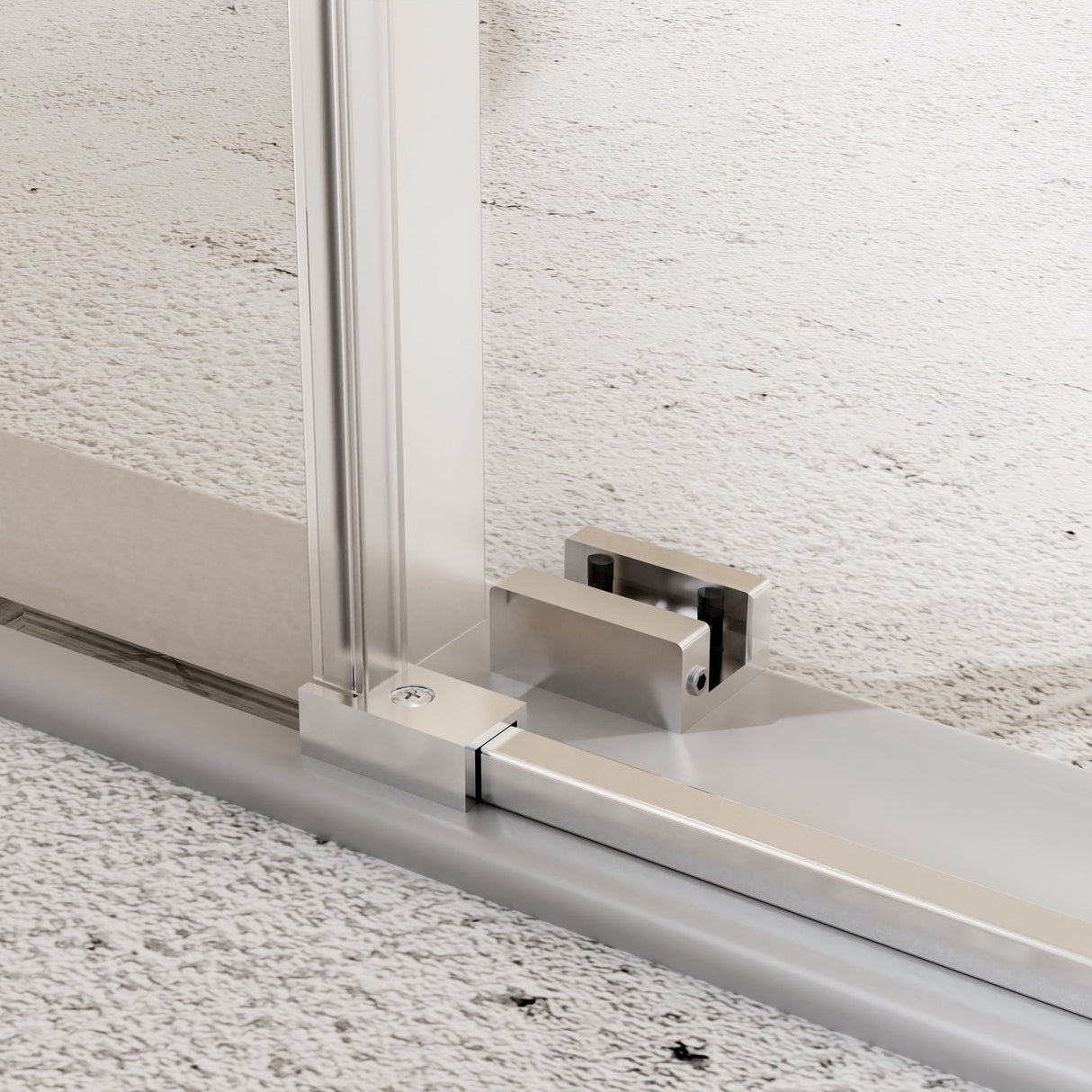 Frameless Single Sliding Soft Close Shower Doors, 5/16" Sgcc Tempered Glass