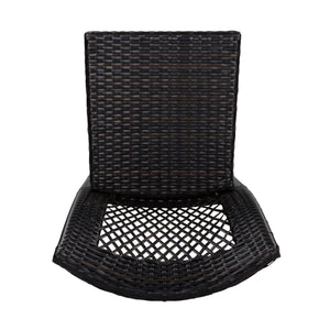 7 Piece Outdoor Dining Set With Table And 6 Chairs - Brown Multi