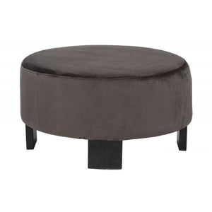 Nesting Round Coffee Table With Ottoman (Set of 2) - Gold / Brown