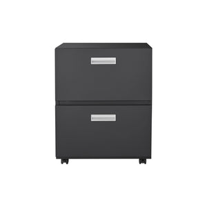 Office Furniture Copier Cabinet 2 Door Steel Copier Stand Mobile Pedestal File Printer Stand - Black