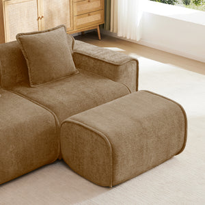 Streamlined Design Deep Seat Modular 4 Seat Boneless Sofa