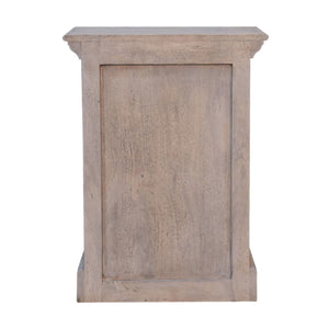 Glazed Bedside Table - Stone White
