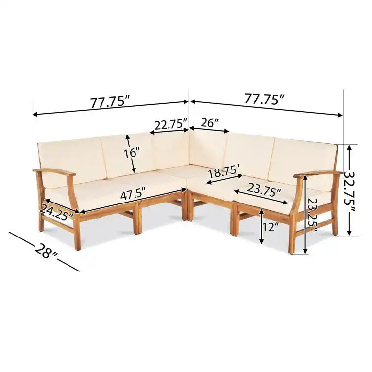 Perla - 5 Pieces Sofa Set - Best Buy Furniture