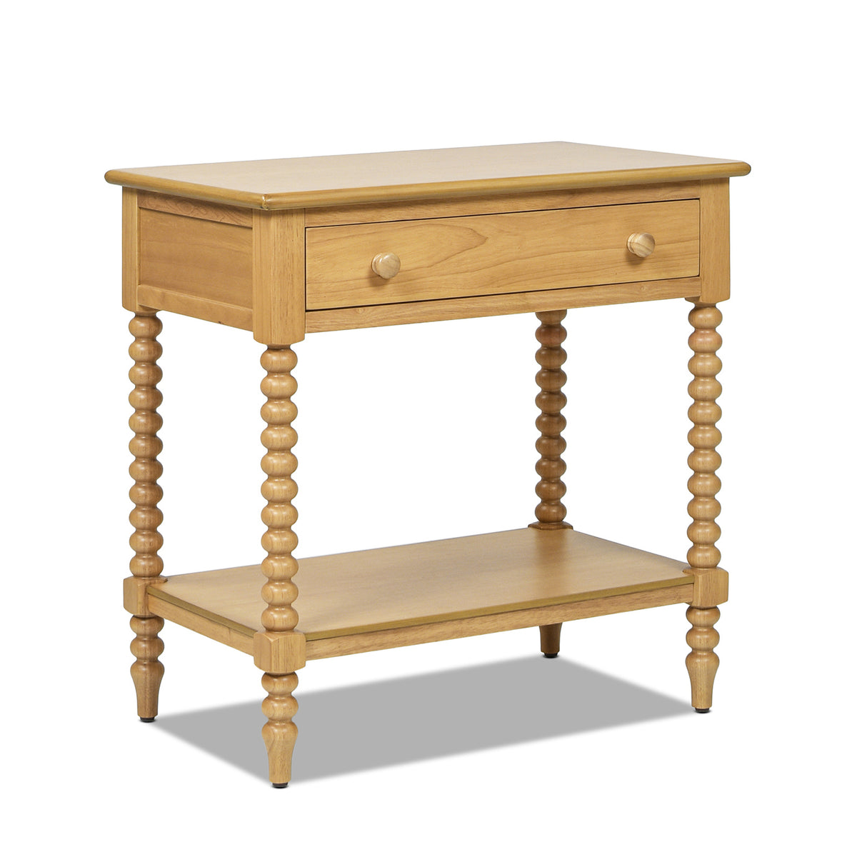 Easton 28" Modern Farmhouse Turned 1-Drawer Storage Side Table