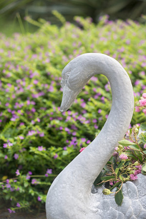 16.5x9x15.5" Mgo Swan Planter