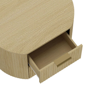 Olivia - Nightstand & 2 Drawers - Oak