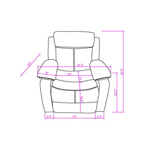 Blanche - Reclining Set With LED Lights, Speaker