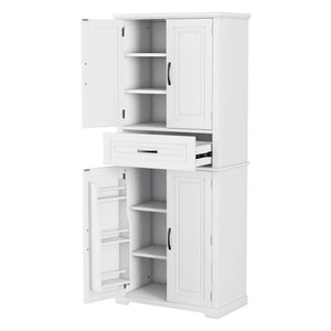 Bathroom Storage Cabinet With Multifunctional Storage Space, Drawer With Slide Rails, Adjustable Shelf