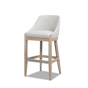 Newport 30.5" Coastal Curved Back Upholstered Barstool