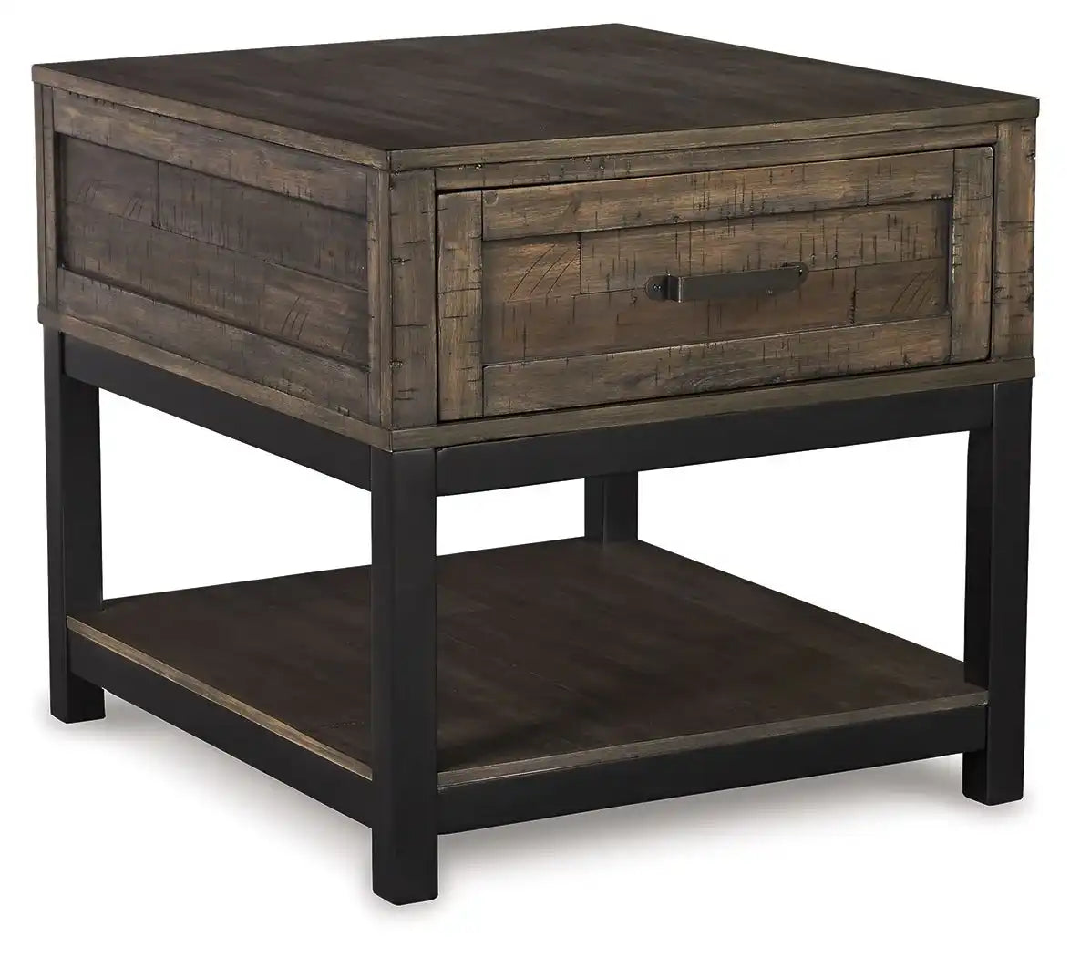 Johurst - Rectangular End Table - Grayish Brown