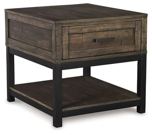 Johurst - Rectangular End Table - Grayish Brown