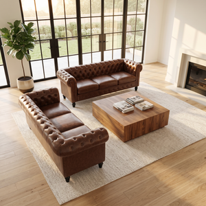 2 Piece Chesterfield Sofa Set
