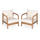 Outdoor Lounge Chair With Woven Backrest, Solid Wood Frame, Comfortable Cushions - Best Buy Furniture