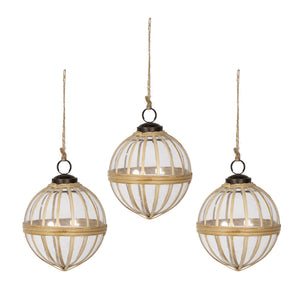 D3.9" X-Mas Hanging Ornament - Set of 3