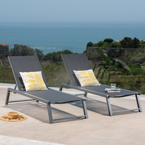 Myers - Modern Chaise Lounge Set With Adjustable Back