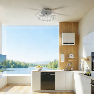 21'' Low Profile Bladeless Ceiling Fan with Lights