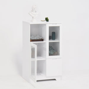 Modern Cabinet With Glass Doors And Drawer