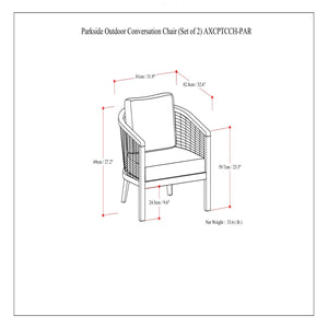 Parkside - Outdoor Conversation Chair (Set of 2) - Natural