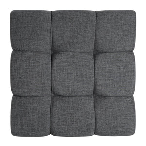 Modern Upholstered Deep Biscuit-style Tufted Ottoman