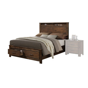Merrilee - Eastern King Bed With Storage - Oak - Best Buy Furniture