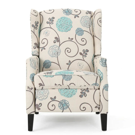 Westeros Wing Back Fabric Upholstered Recliner - Best Buy Furniture