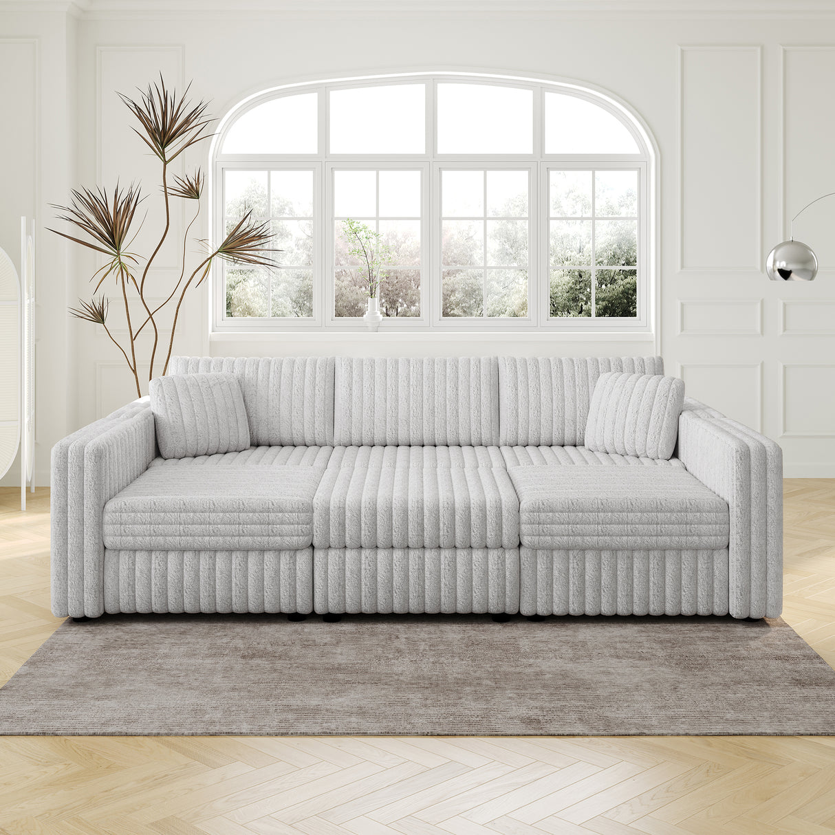 106.3" U-Shaped 6-Person Sofa with Ottoman