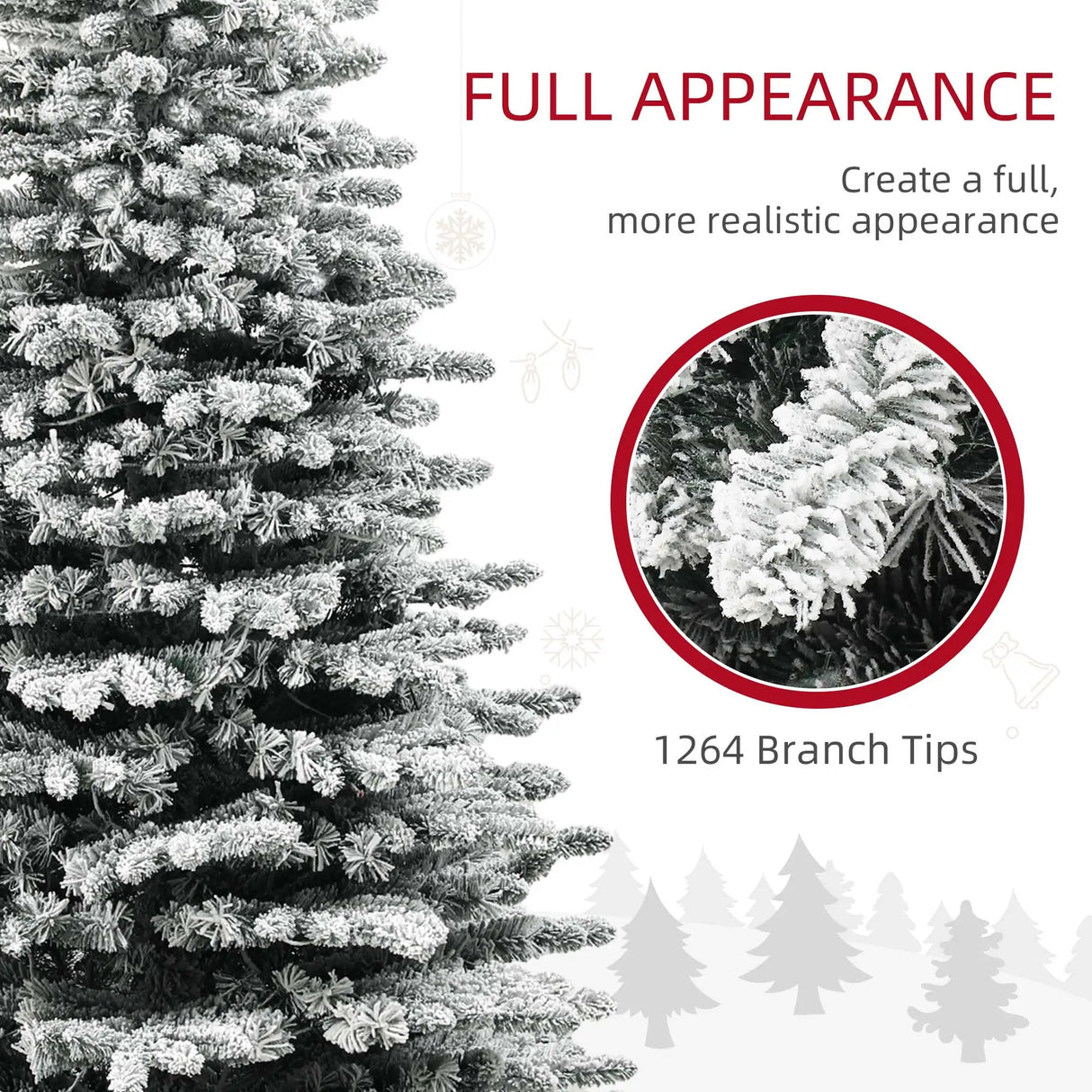 7.5ft Snow Flocked Artificial Christmas Tree