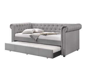 Justice - Twin Daybed With Trundle - Smoke Gray - Best Buy Furniture
