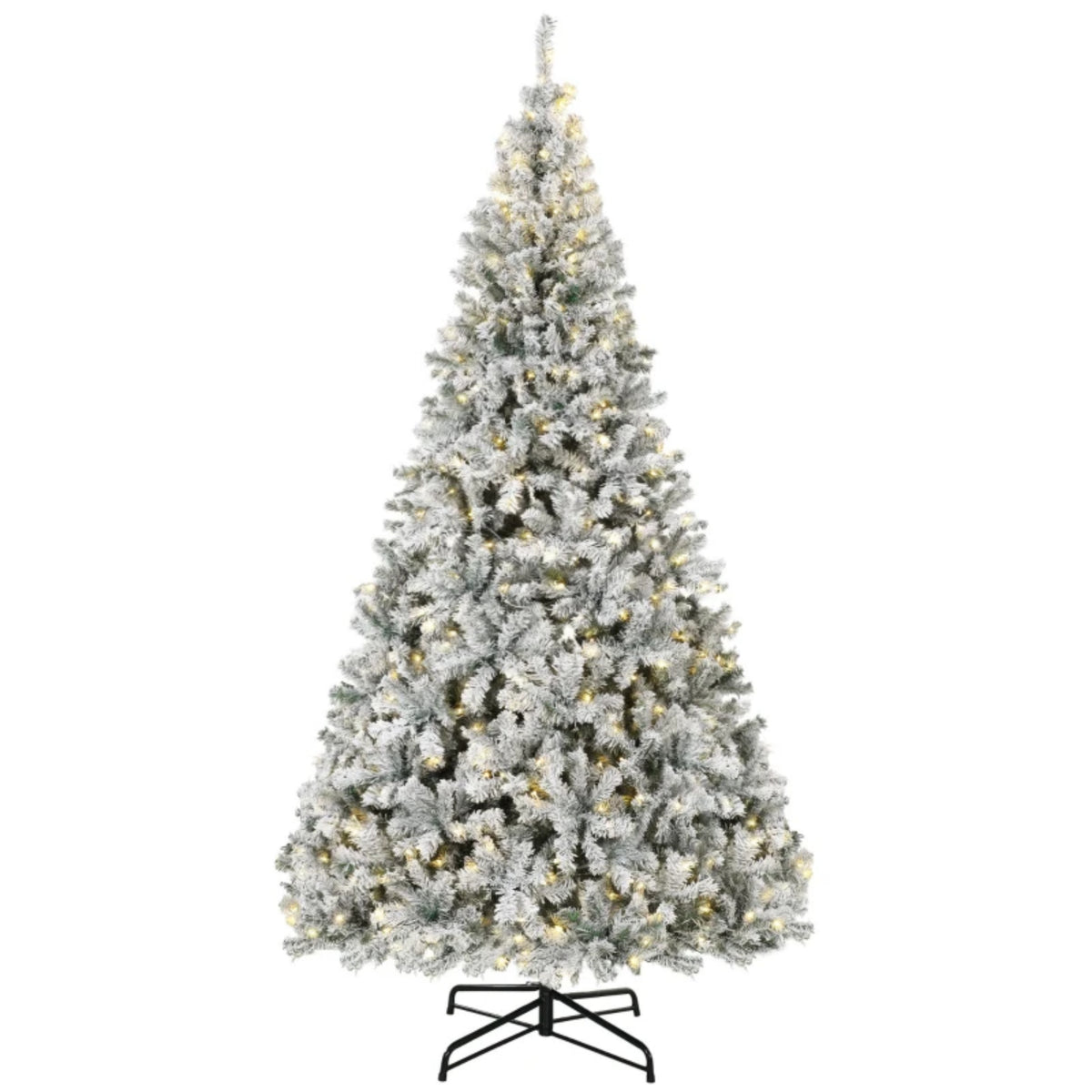 9 Ft Pre-Lit Flocked Fraser Fir Artificial Christmas Tree