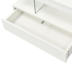 LED Coffee Table With 2 Drawers And Display Shelves