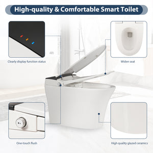 Heated Seat Smart Toilet, One Piece Design