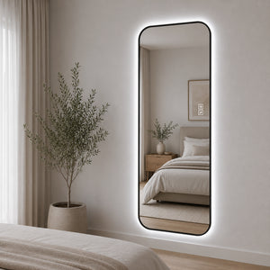 65" x 24" Oversized Backlit Rectangular LED Full Length Mirror