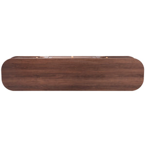 TV Stand For TVs Up To 75'', Cabinet With Drawers And Sliding Doors, Living Room Entertainment Console - Natural Wood / Brown