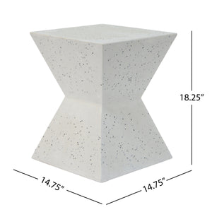 14.75" Lightweight Concrete Outdoor Accent Table