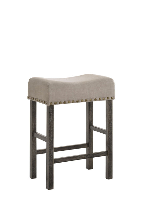 Martha II - Weathered Counter Height Stool (Set of 2) - Gray / Tan - Best Buy Furniture