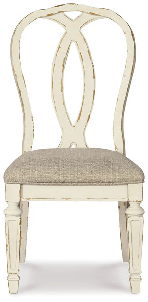Realyn - Dining UPH Side Chair (Set of 2) - Ribbonback - Chipped White - Best Buy Furniture