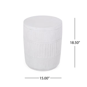 Outdoor Patio End Table - Antique White - Best Buy Furniture