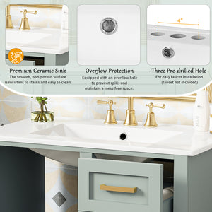 30" Bathroom Vanity with Sink Combo Set