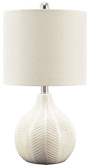 Rainermen - Ceramic Table Lamp - Off White - Best Buy Furniture